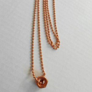 Copper Hardware Ball Chain Necklace